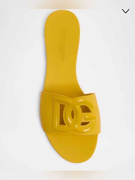 Dolce & Gabbana Shoes - Dolce & Gabbana Cut-Out DG Rubber Sandals